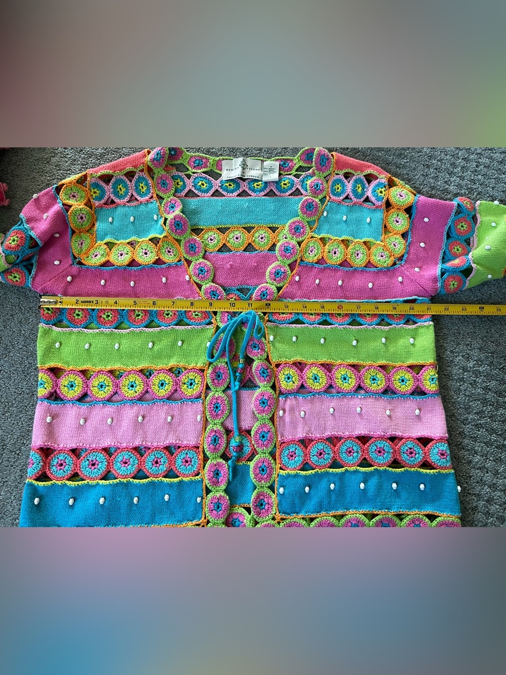 Rare design options Colorful
crochet Open Crochet Sweater cardigan - Picture 5 of 7